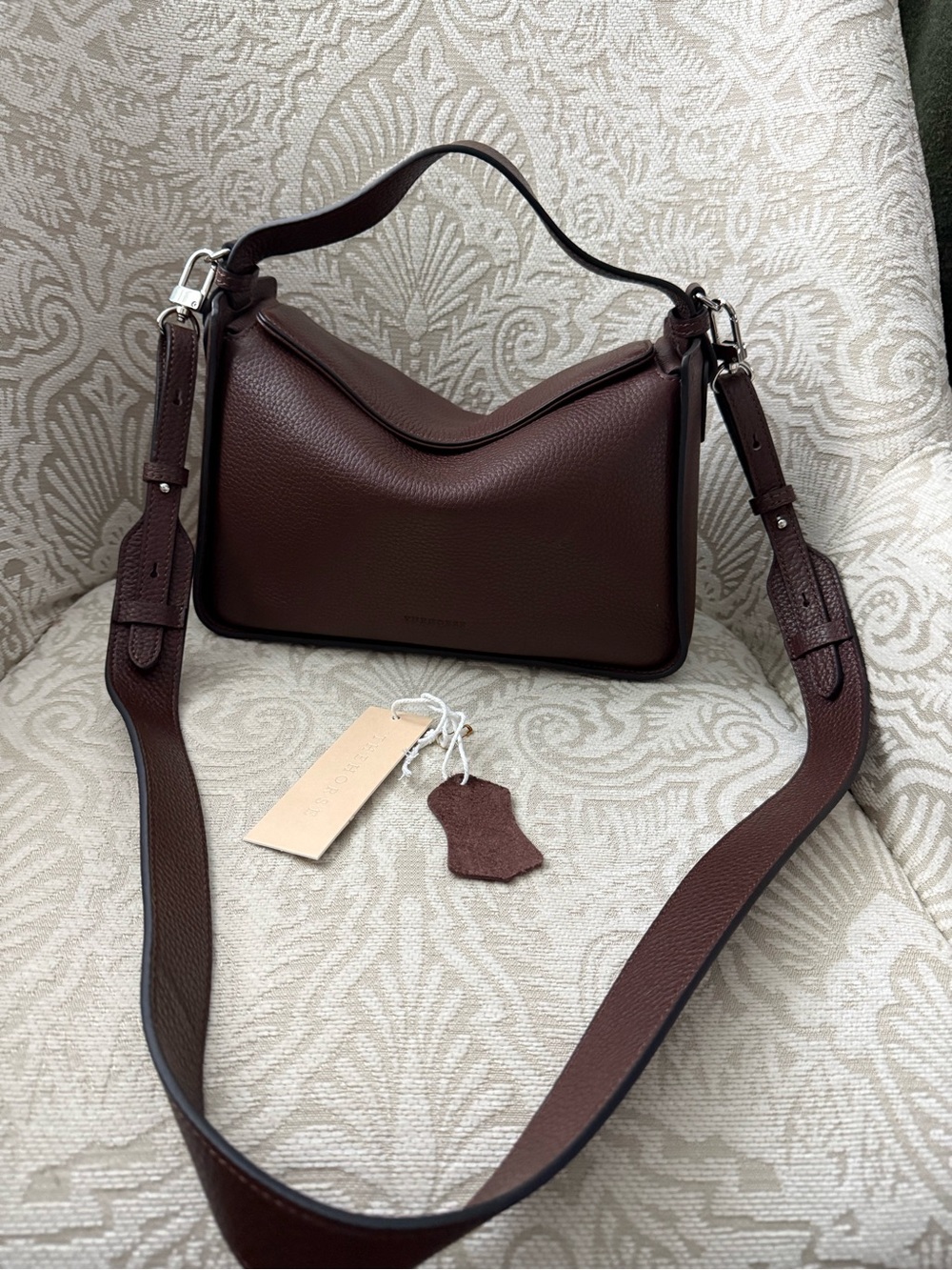 The Horse Clementine Shoulder Bag in Coffee Pebbled Leather - Picture 2 of 13